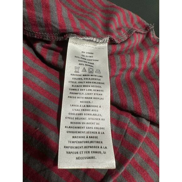 Pendleton Turtleneck Pullover Midweight Cotton Modal Blend Striped Red Grey XL - Picture 8 of 9